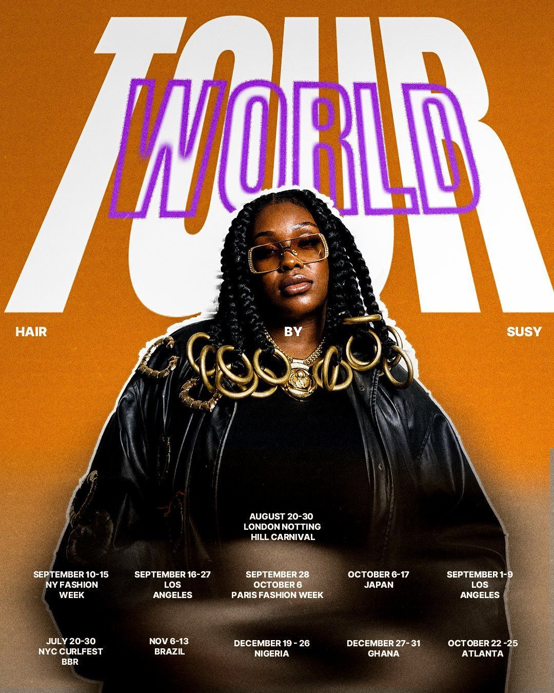 World Tour poster — orange